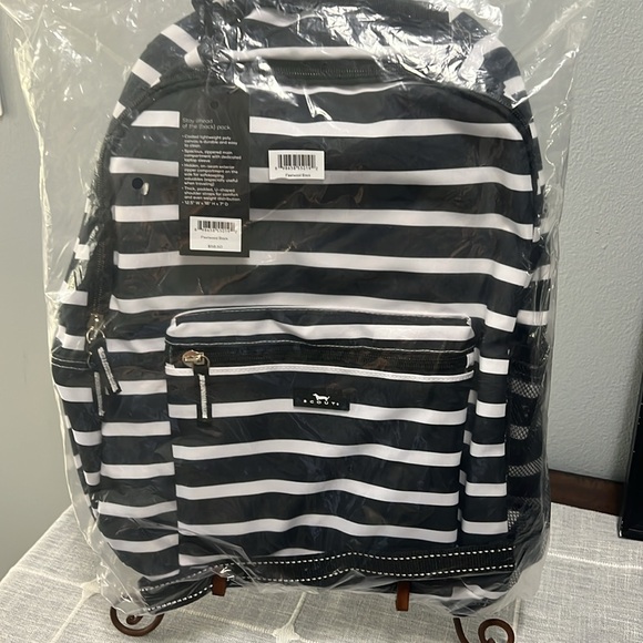 Scout Black and White Striped Backpack - Picture 8 of 8